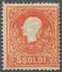 Österreich - Lombardei Und Venetien: 1858, 5 So Rot, Type I, Ungebraucht Mit Originalgummi, Farbfris - Lombardije-Venetië