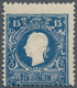 Österreich - Lombardei Und Venetien: 1859, 15 S Blau, Type II, Postfrisch In Tadelloser Erhaltung. F - Lombardije-Venetië