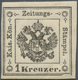 Österreich - Lombardei Und Venetien - Zeitungsstempelmarken: 1859, 1 Kr. Schwarz, Farbfrisch Und All - Lombardo-Veneto