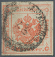 Österreich - Lombardei Und Venetien - Zeitungsstempelmarken: 1858, 4 Kreuzer Rot, Dreiseits Vollrand - Lombardo-Veneto