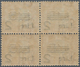 San Marino - Portomarken: 1938, Postage Due 15l. Orange/brown Surch. ‚Lire 2‘ Block Of Four, Mint Ne - Segnatasse