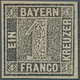 Bayern - Marken Und Briefe: 1849, Schwarzer Einser 1 Kreuzer Schwarz Platte 1, Ungebraucht Mit Origi - Altri & Non Classificati