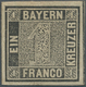 Bayern - Marken Und Briefe: 1849, Schwarzer Einser 1 Kreuzer Schwarz Platte 1 Mit Plattenfehler: Lin - Altri & Non Classificati