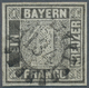 Bayern - Marken Und Briefe: 1849, Schwarzer Einser 1 Kreuzer Grauschwarz, Platte 1 Mit Zentrischem G - Other & Unclassified