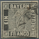 Bayern - Marken Und Briefe: 1849, Schwarzer Einser 1 Kreuzer Schwarz, Platte 1 Mit HK Von Neu-Ulm Un - Altri & Non Classificati