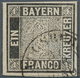 Bayern - Marken Und Briefe: 1849, Schwarzer Einser 1 Kreuzer Schwarz, Platte 1 Mit K2 "AUGSBURG 2 FE - Altri & Non Classificati