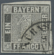 Bayern - Marken Und Briefe: 1849, Schwarzer Einser 1 Kreuzer Grauschwarz, Platte 1 Mit K2 "NÜRNB(ERG - Otros & Sin Clasificación