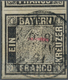 Bayern - Marken Und Briefe: 1849, Schwarzer Einser 1 Kreuzer Schwarz, Platte 1 Mit Zweikreisstempel, - Altri & Non Classificati