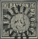 Bayern - Marken Und Briefe: 1849, Schwarzer Einser 1 Kreuzer Grauschwarz, Platte 2 Mit GMR "52" (Det - Altri & Non Classificati