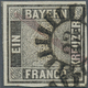 Bayern - Marken Und Briefe: 1849, Schwarzer Einser 1 Kreuzer Schwarz, Platte 2 Mit Zentrischem GMR " - Altri & Non Classificati