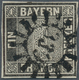 Bayern - Marken Und Briefe: 1849, Schwarzer Einser 1 Kreuzer Grauschwarz, Platte 2 Mit Zentrischem G - Altri & Non Classificati