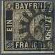 Bayern - Marken Und Briefe: 1849, Schwarzer Einser 1 Kreuzer Tiefschwarz, Platte 2 Mit Zentrischem G - Altri & Non Classificati