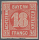 Bayern - Marken Und Briefe: 1862, Quadratausgabe 18 Kr. In Seltener A-Farbe Lebhaftrot, Ungebraucht - Other & Unclassified