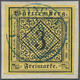 Württemberg - Marken Und Briefe: 1851 Ziffern 3 Kr. Schwarz Auf C-Papierfarbe Pastellgelb Mit Klaren - Other & Unclassified