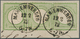 Deutsches Reich - Brustschild: 1872 Kleiner Schild 1/3 Groschen Gelbgrün Als Paar Und Einzelmarke In - Storia Postale