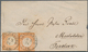Deutsches Reich - Brustschild: 1872, 1/2 Gr. Kleiner Schild Orange Und 1/2 Gr. Großer Schild Orange - Storia Postale