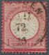 Deutsches Reich - Brustschild: 1872, 1 Gr. Rot, Tadelloses Stück Mit Deutlich Sichtbarem Plattenfehl - Cartas & Documentos