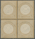 Deutsches Reich - Brustschild: 1872, Großer Schild 5 Groschen Ockerbaun Im Ungebrauchten Viererblock - Storia Postale