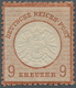 Deutsches Reich - Brustschild: 1872, Großer Schild 9 Kreuzer Rötlichbraun, Ungebraucht Mit Originalg - Lettres & Documents