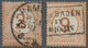 Deutsches Reich - Brustschild: 1874, 2 1/2 Auf 2 1/2 Gr. Rötlichbraun, Gestempelt Mit PLATTENFEHLER - Storia Postale