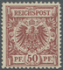 Deutsches Reich - Krone / Adler: 1889 Krone/Adler 50 Pf. In Ba-Farbe (lebhaft)rötlichlilabraun, Unge - Storia Postale