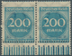 Deutsches Reich - Inflation: 1923, 30 Tsd Auf 200 Mark Grünlichblau, Waagerechtes Unterrandpaar Mit - Nuovi