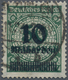 Deutsches Reich - Inflation: 1923, 10 Mrd. Auf 50 Mio. M. Rosettenmuster, Schwarzopalgrün, Gest., Ei - Nuovi