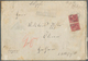 Deutsche Post In China - Mitläufer: 1901, 2x 10 Pfg. Germania Reichspost (Frankatur Mit Leichten Geb - Cina (uffici)