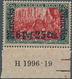 Deutsche Post In Marokko: 1911/1919, 6 P 25 C Auf 5 M Deutsches Reich, Unterrandmarke Mit HAN 1996.1 - Marocco (uffici)