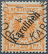 Deutsche Kolonien - Karolinen: 1900. 25 Pf Krone/Adler Aufdruck "Karolinen", Gestempelt "PONAP[E] 4/ - Isole Caroline