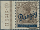 Danzig: 1920, 3 Pfg. "kleiner Innendienst", Randstück Mit HAN "H 2346.19", Sauber Gestempelt, Tadell - Altri & Non Classificati