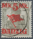 Danzig: 1920, 5 M. Auf 3 Pfg. Germania Ohne Netzunterdruck, Sauber Gestempelt, Tadellos, Mit Zeitger - Altri & Non Classificati