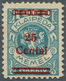 Memel: 1923, Freimarke Von Memel Mit Geändertem Bdr.-Aufdruck, 25 C Auf 1000 M Grünlichblau Als Post - Memel (Klaipeda) 1923