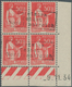 Dt. Besetzung II WK - Frankreich - Dünkirchen: 1940, 50 C Rot, Postfrischer Viererblock Aus Der Re. - Bezetting 1938-45