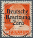 Dt. Besetzung II WK - Zara: 1943, 1.75 L. Freimarke Gelblichrot Mit Aufdruck In Type IV, Gestempelt, - Occupazione 1938 – 45