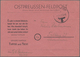 Feldpost 2. Weltkrieg: 1945, Ostpreussen Feldpost-Vordruckkarte Auf Lachsrotem Karton Mit Normstempe - Altri & Non Classificati