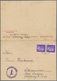 KZ-Post: Sachsenhausen - Außenlager Henkel-Werke: 1943, Vordruckkarten-Brief Mit Senkrechtem Paar 6 - Storia Postale
