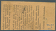 DDR: 1953, 80 Pf Schwarzblau Köpfe, Mit Lacküberzug, Waager. Paar Auf Paketkartenabschnitt, Entwerte - Collezioni
