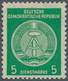 DDR - Dienstmarken A (Verwaltungspost B): 1956, 5 Pfg. Smaragdgrün, Faserpapier, Wasserzeichen X I, - Andere & Zonder Classificatie