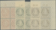 Berlin: 1951, Glocke Links, 5 Werte Kompl. Im Viererblock Aus Der Linken Oberen Bogenecke, ME 400,-+ - Usati