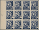 Saarland (1947/56): 1947, Freimarken 50 Pf "Saar I" UNGEZÄHNTER ZWÖLFER-BLOCK Postfrisch Vom Linken - Used Stamps