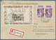 Saarland (1947/56): 1948, Hochwasserhilfe. Block 2 Und Waagrechtes Paar 6 Fr Auf Orts-R-Brief "St. I - Used Stamps