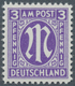 Bizone: 1945, 3 Pfg. In Der Besseren Farbe 'blauviolett' Und Dort In Der Sehr Seltenen Zähnung 11 1/ - Altri & Non Classificati