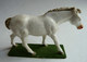 FIGURINE STARLUX  - ANIMAUX ANIMAL DE LA FERME - 1977 2541 CHEVAL TETE DROITE BLANC  Pas Clairet - Starlux