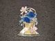 RARE ANTIQUE DIE CUT SCRAP PLASTIC BASKET WITH FLOWERS - Fleurs