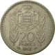 Monnaie, Monaco, Louis II, 20 Francs, Vingt, 1947, Poissy, TTB, Copper-nickel - 1922-1949 Louis II