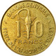 Monnaie, West African States, 10 Francs, 1990, Paris, TTB, Aluminum-Bronze - Côte-d'Ivoire