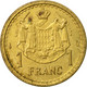 Monnaie, Monaco, Franc, Undated (1943), Poissy, TB+, Cupro-Aluminium, Gadoury:MC - 1922-1949 Louis II