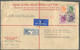 Aden: 1955/1959, Aden/Hongkong, Lot Of Three Uprated Stationery Envelopes, Sent To Pforzheim/Germany - Aden (1854-1963)