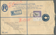 Aden: 1955/1959, Aden/Hongkong, Lot Of Three Uprated Stationery Envelopes, Sent To Pforzheim/Germany - Aden (1854-1963)